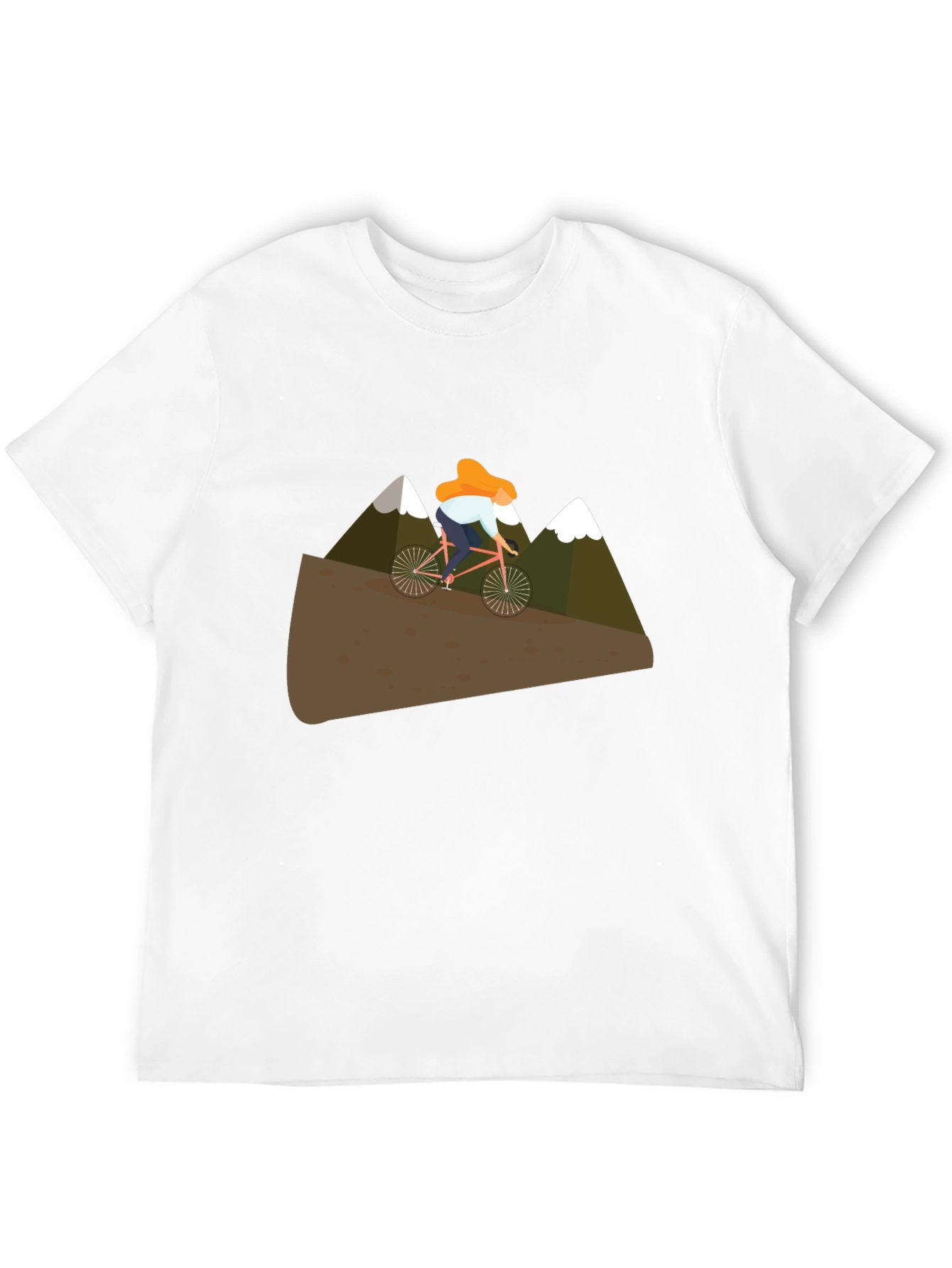 Mountain Biker Graphic Tee - Black Cotton T-Shirt