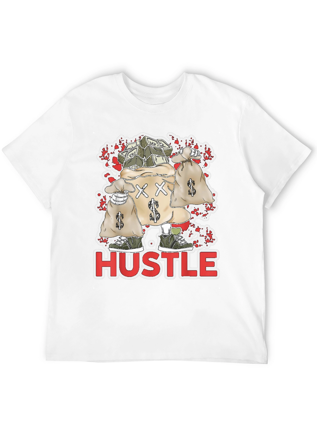 Hustle Money Bags Graphic T-Shirt
