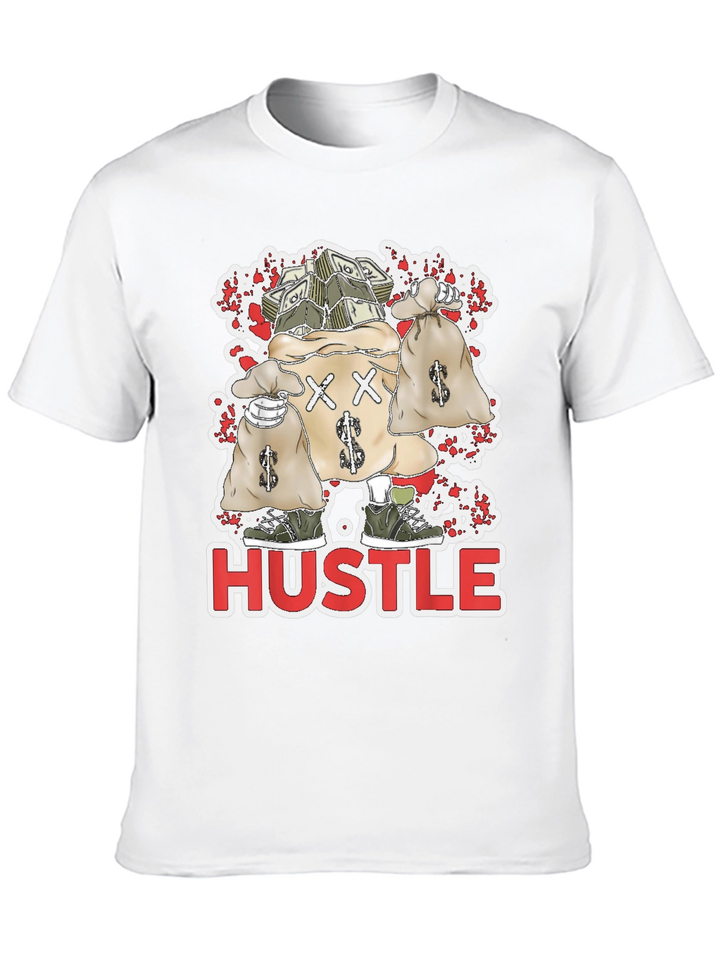 Hustle Money Bags Graphic T-Shirt