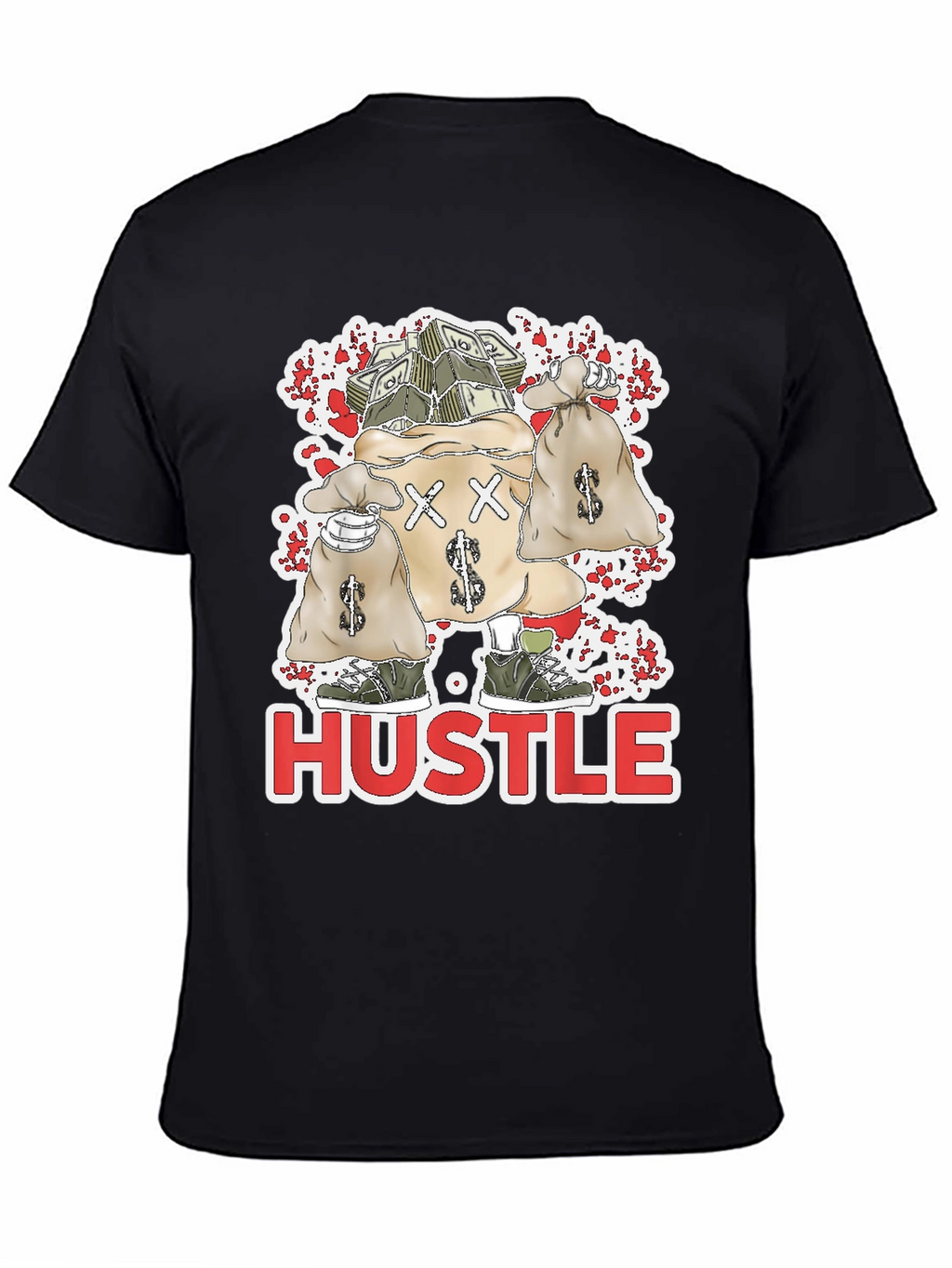 Hustle Money Bags Graphic T-Shirt