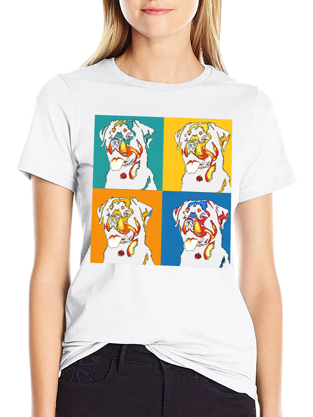 Rottweiler Pop Art T-Shirt - Bold Graphic Tee