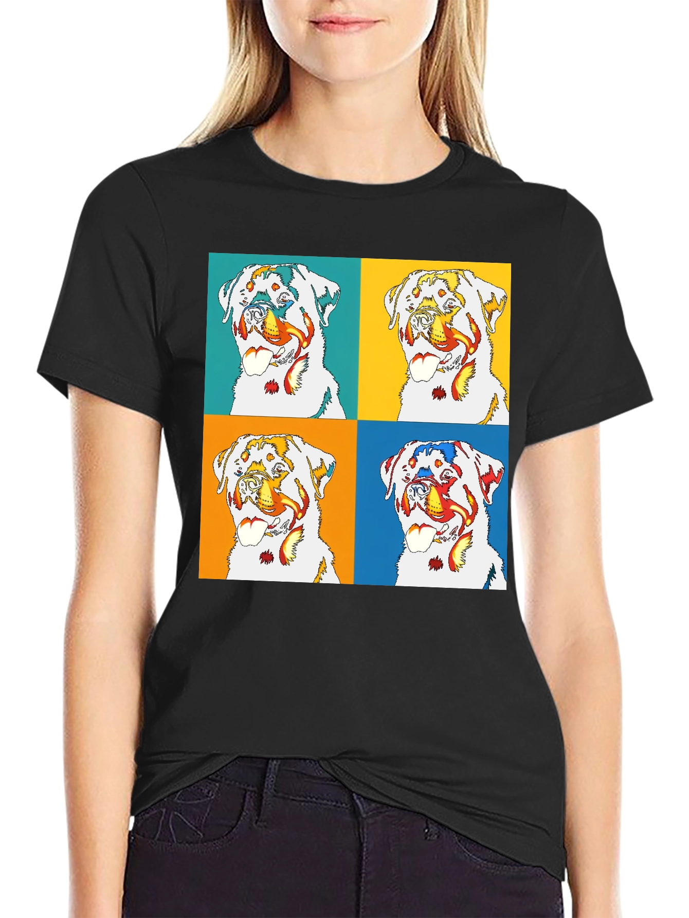 Rottweiler Pop Art T-Shirt - Bold Graphic Tee