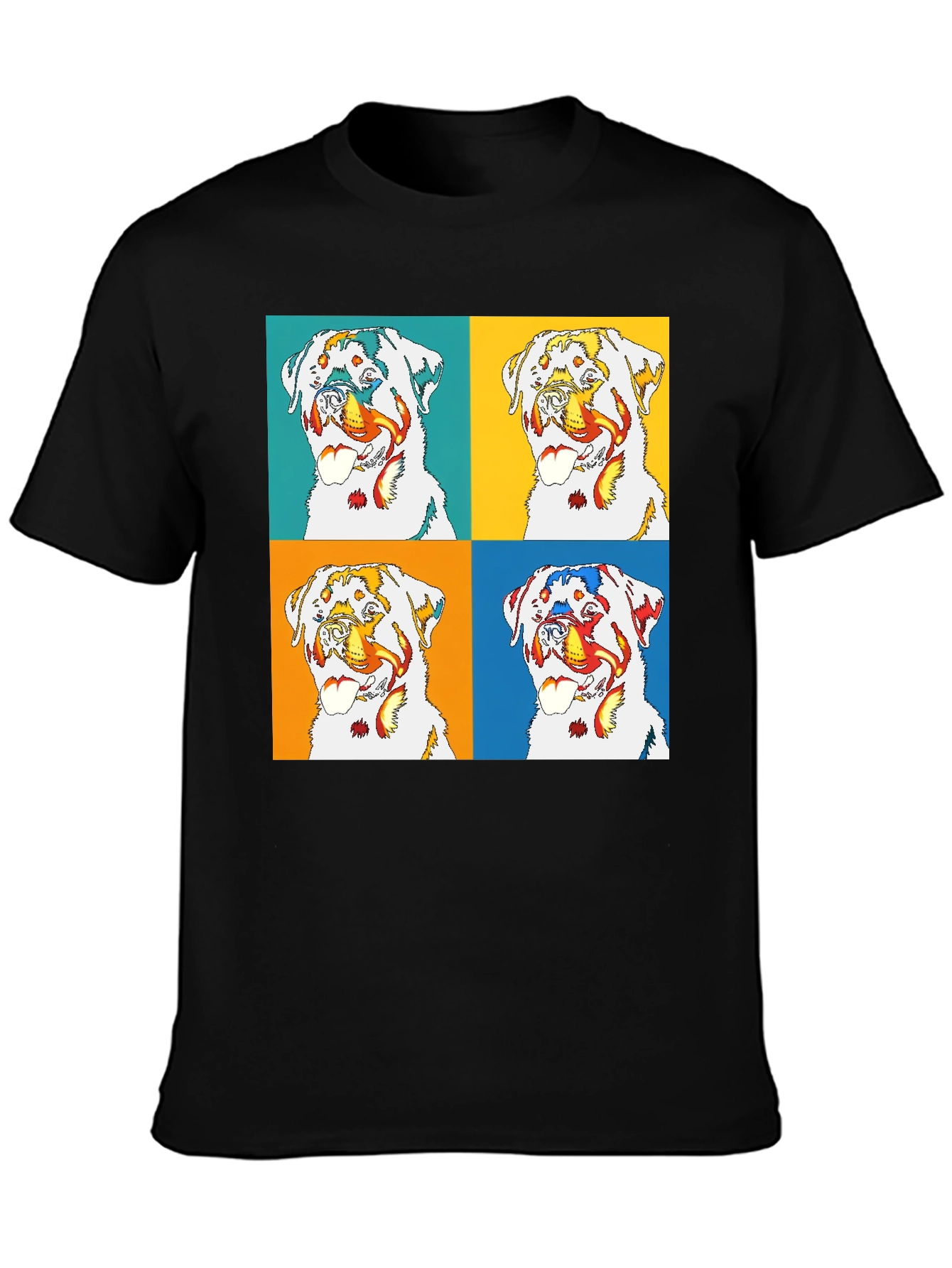 Rottweiler Pop Art T-Shirt - Bold Graphic Tee