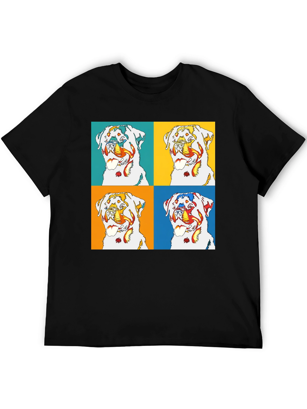 Rottweiler Pop Art T-Shirt - Bold Graphic Tee