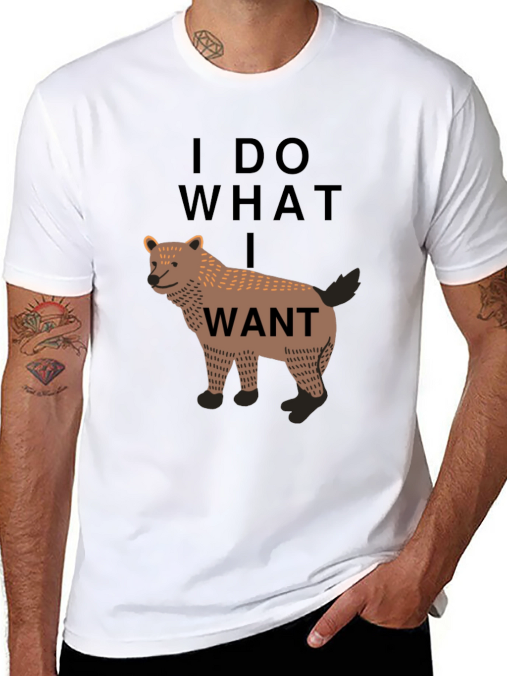 I Do What I Want Wolf Graphic Tee