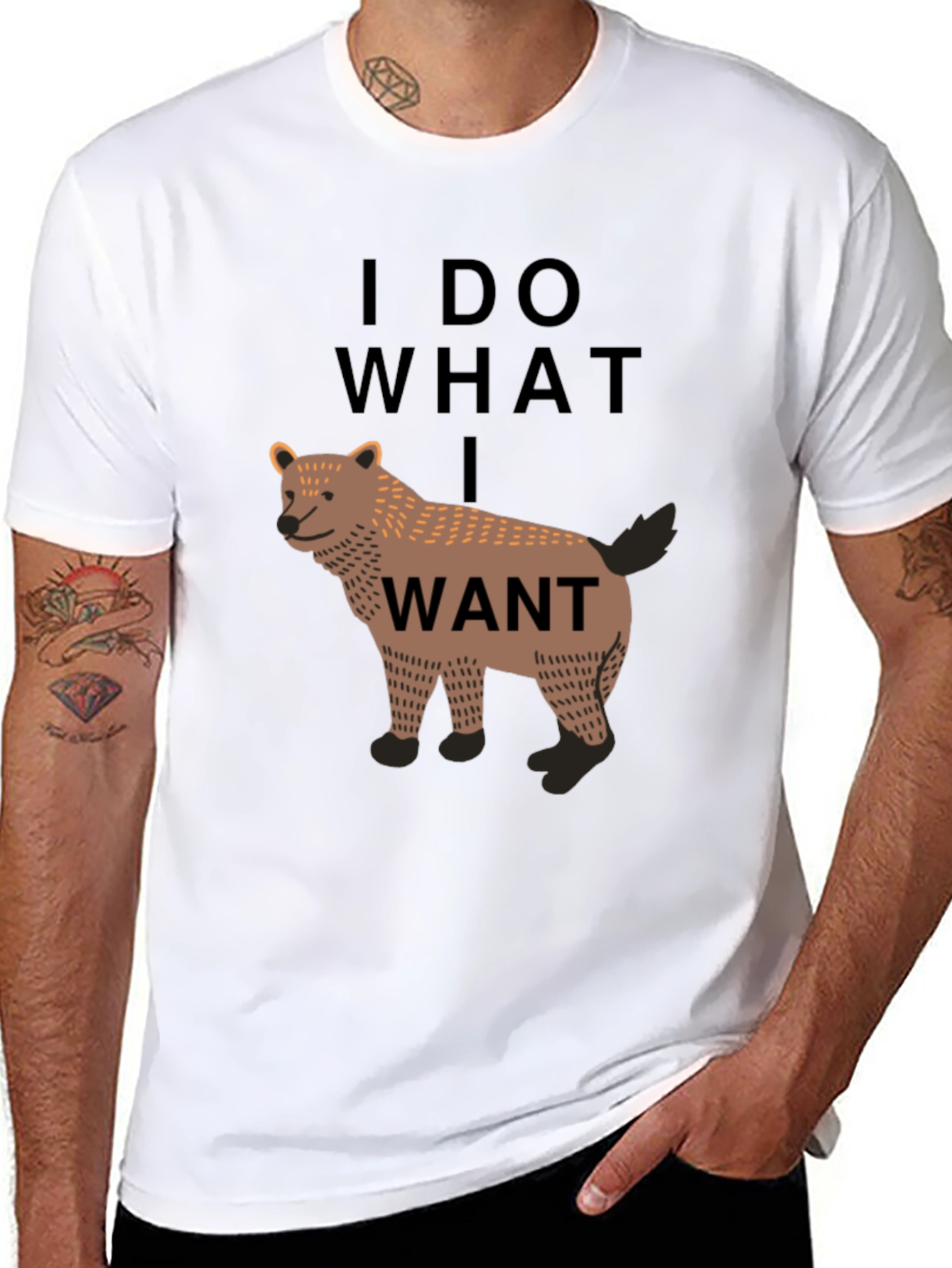 I Do What I Want Wolf Graphic Tee