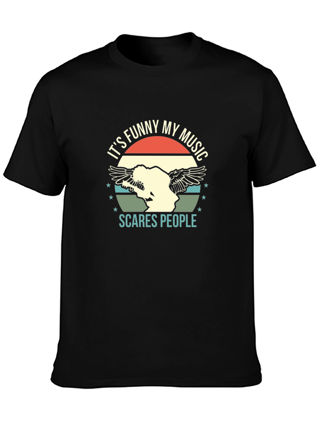 Funny Music Graphic Tee - Scare People T-Shirt