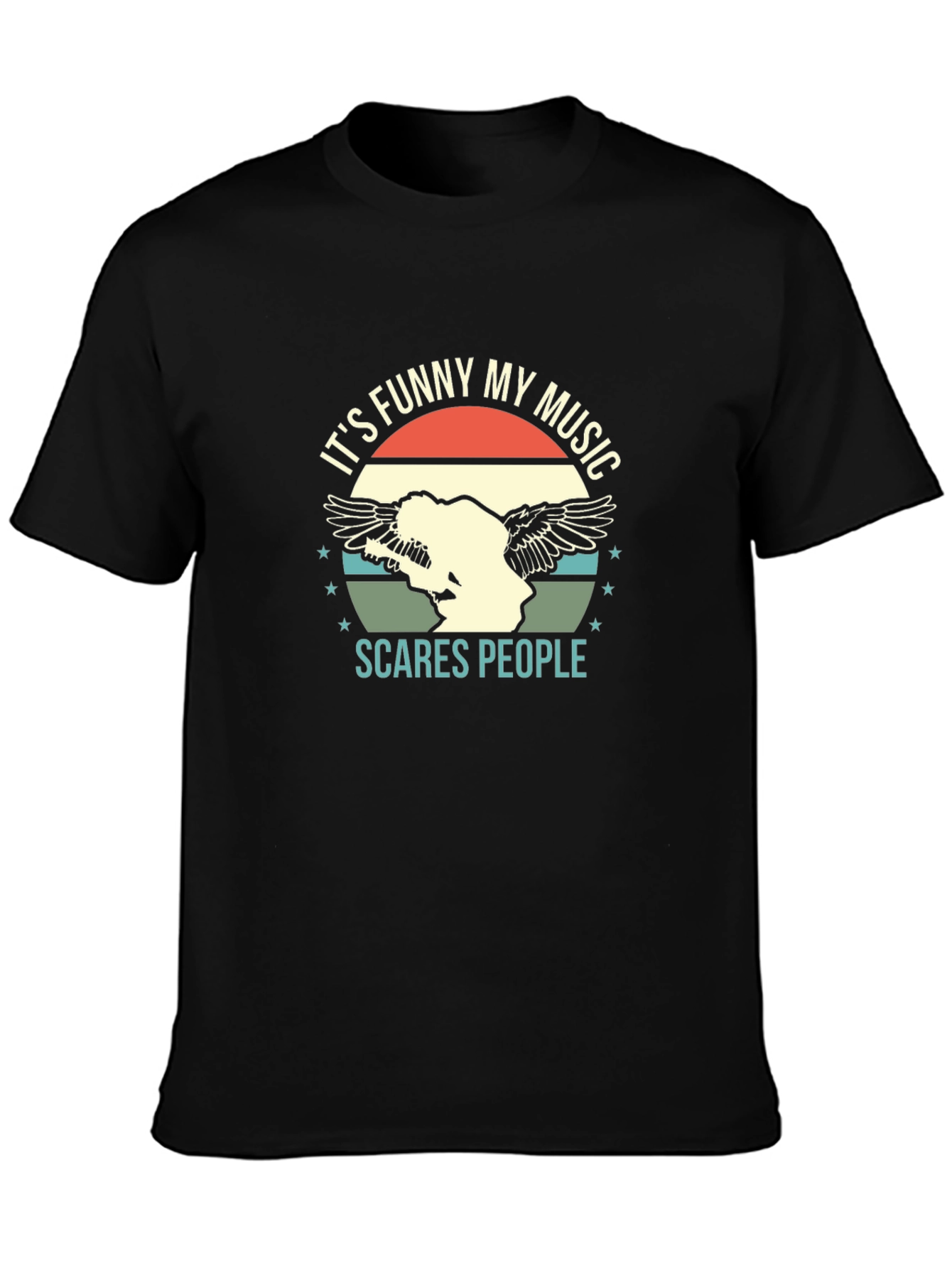 Funny Music Graphic Tee - Scare People T-Shirt