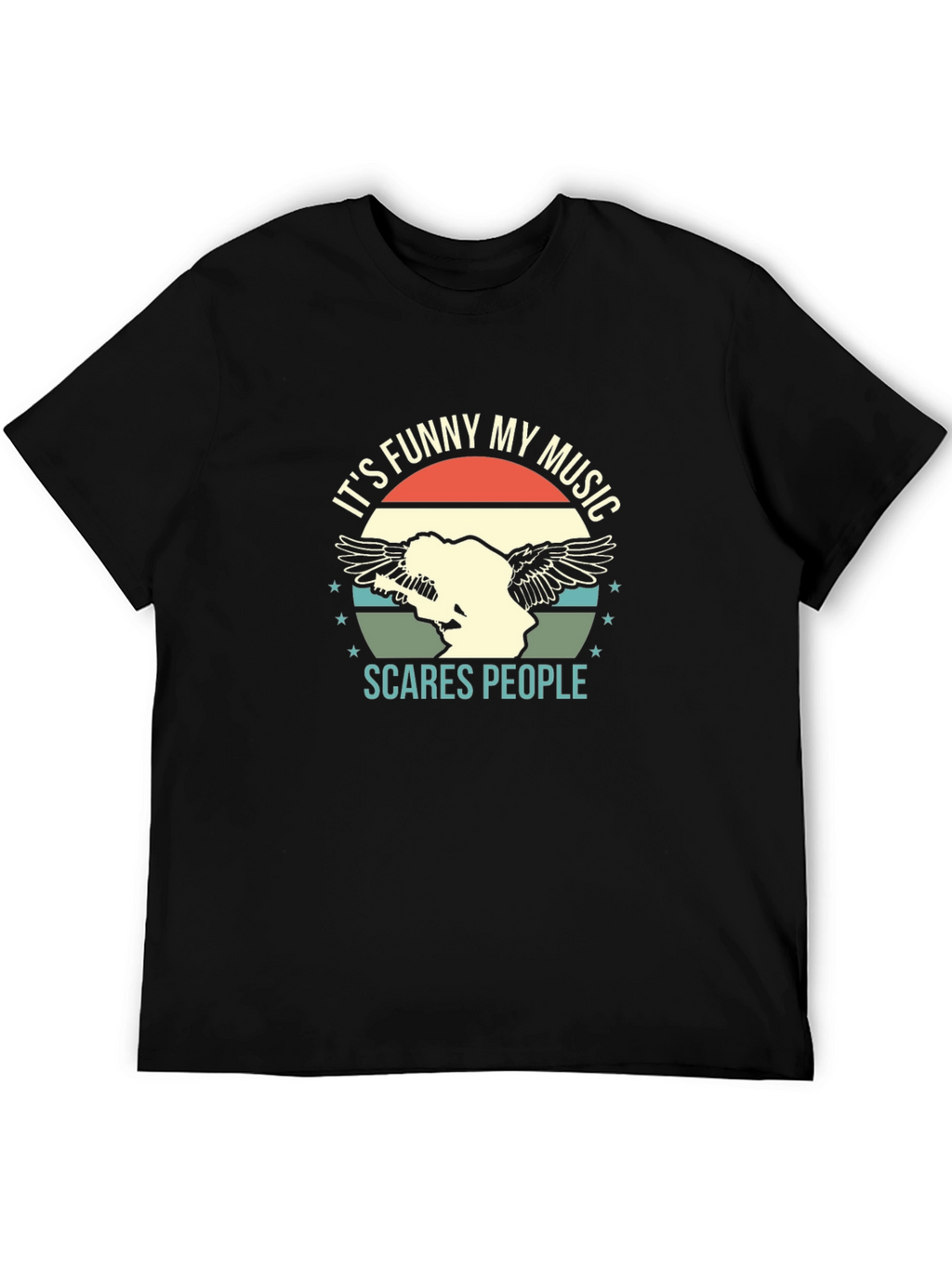 Funny Music Graphic Tee - Scare People T-Shirt