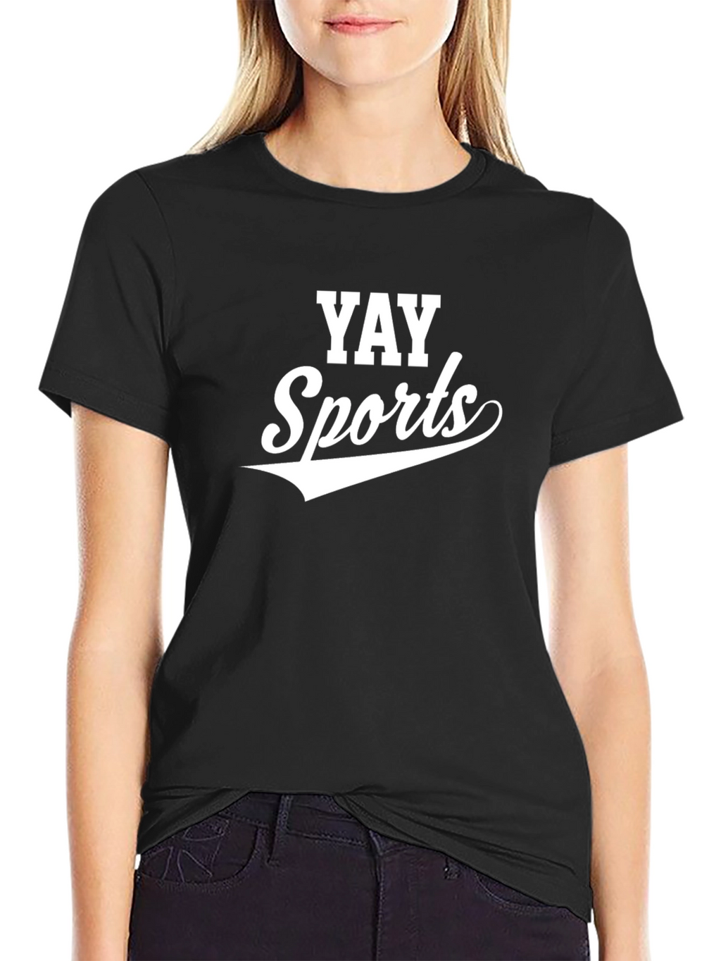 YAY Sports Graphic Tee - Black Cotton Blend