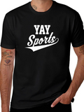 YAY Sports Graphic Tee - Black Cotton Blend