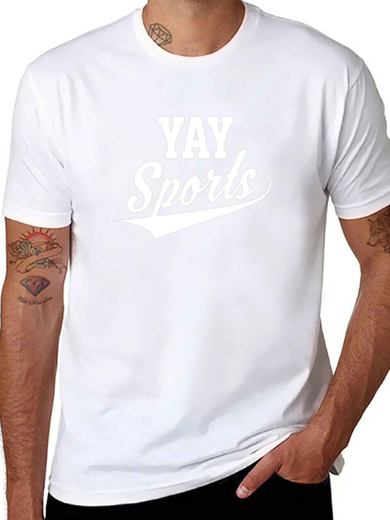 YAY Sports Graphic Tee - Black Cotton Blend