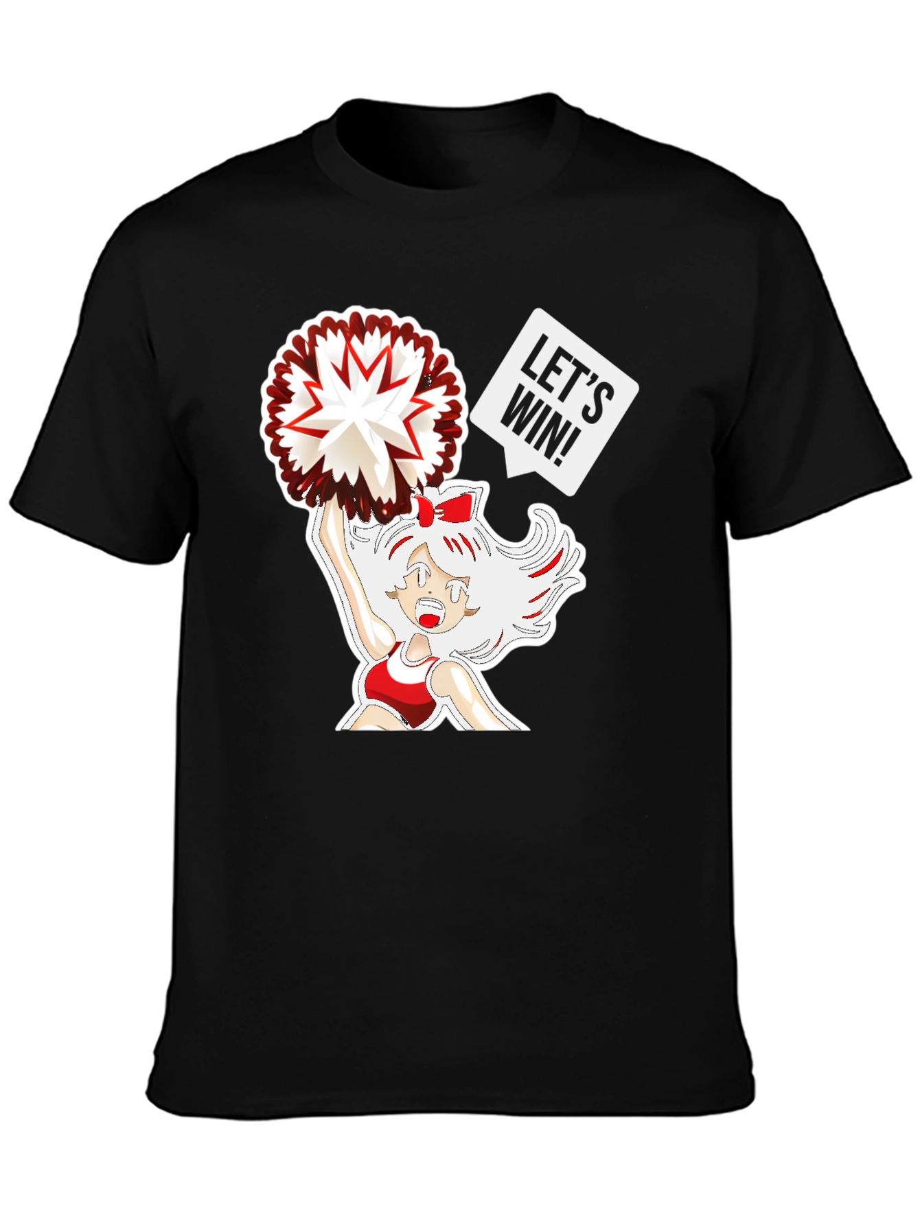 Cheerleader Graphic T-Shirt - Lets Win!