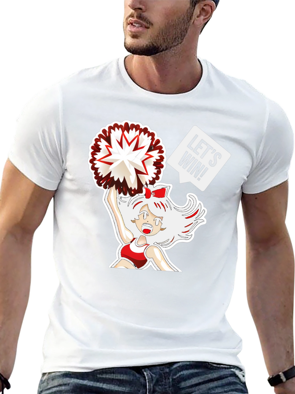 Cheerleader Graphic T-Shirt - Lets Win!