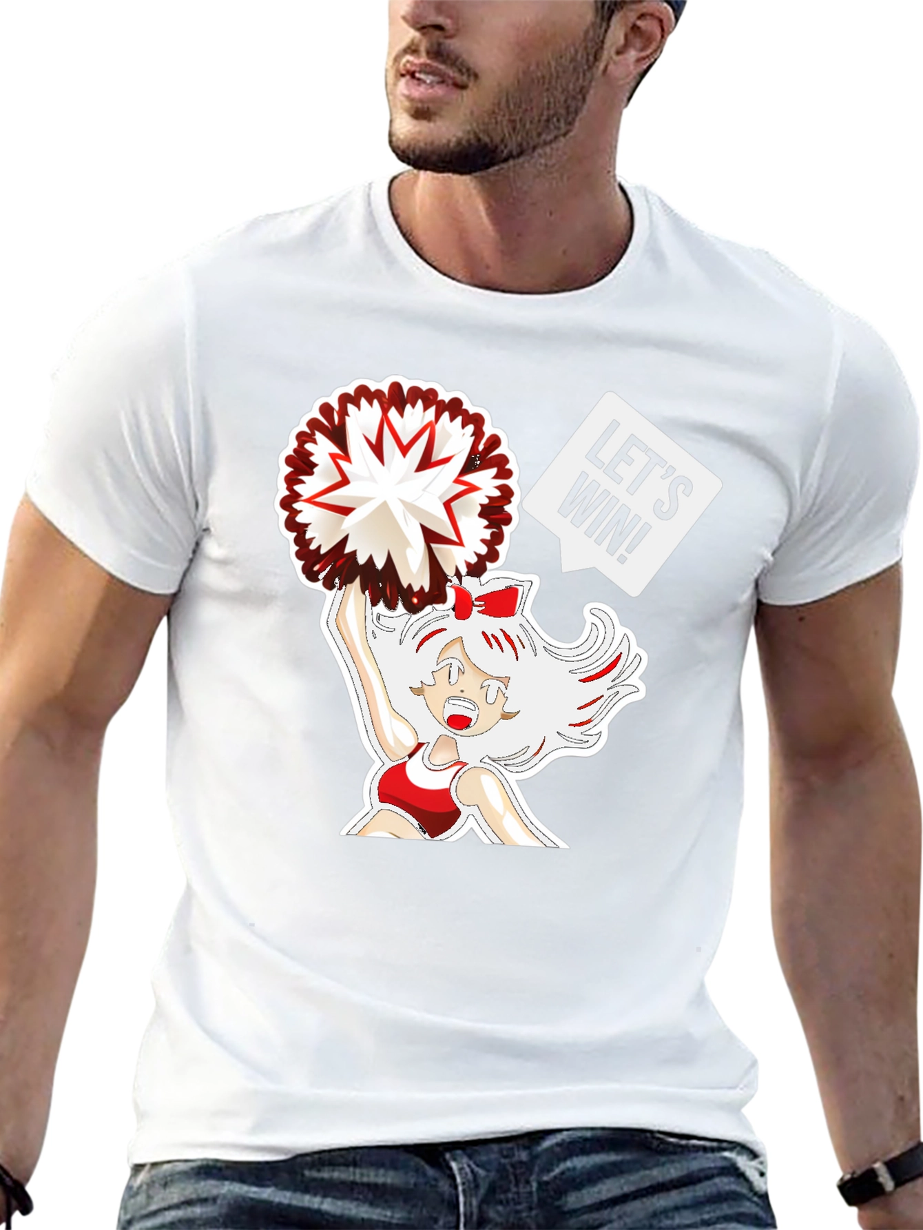 Cheerleader Graphic T-Shirt - Lets Win!