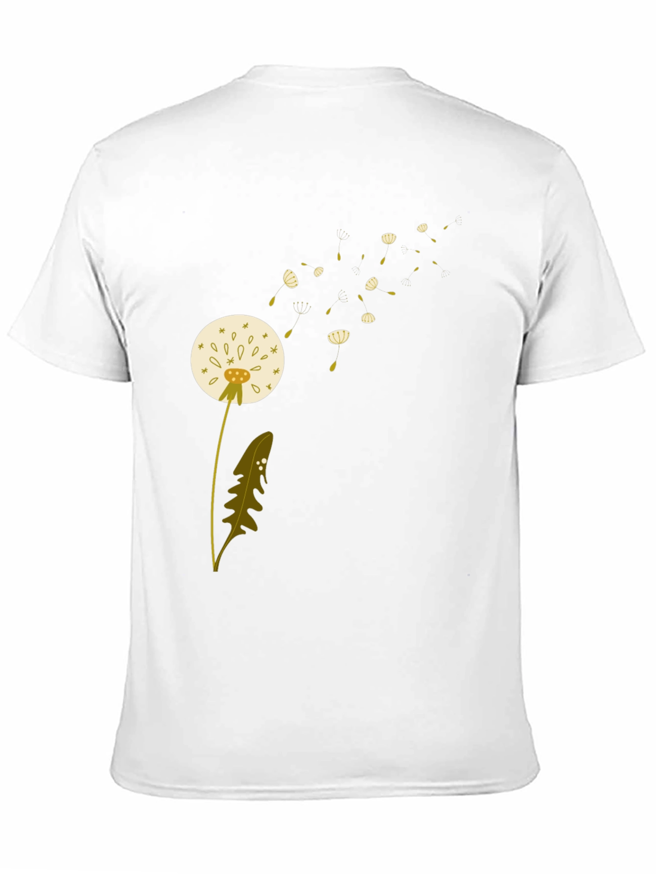 Dandelion Print Black T-Shirt