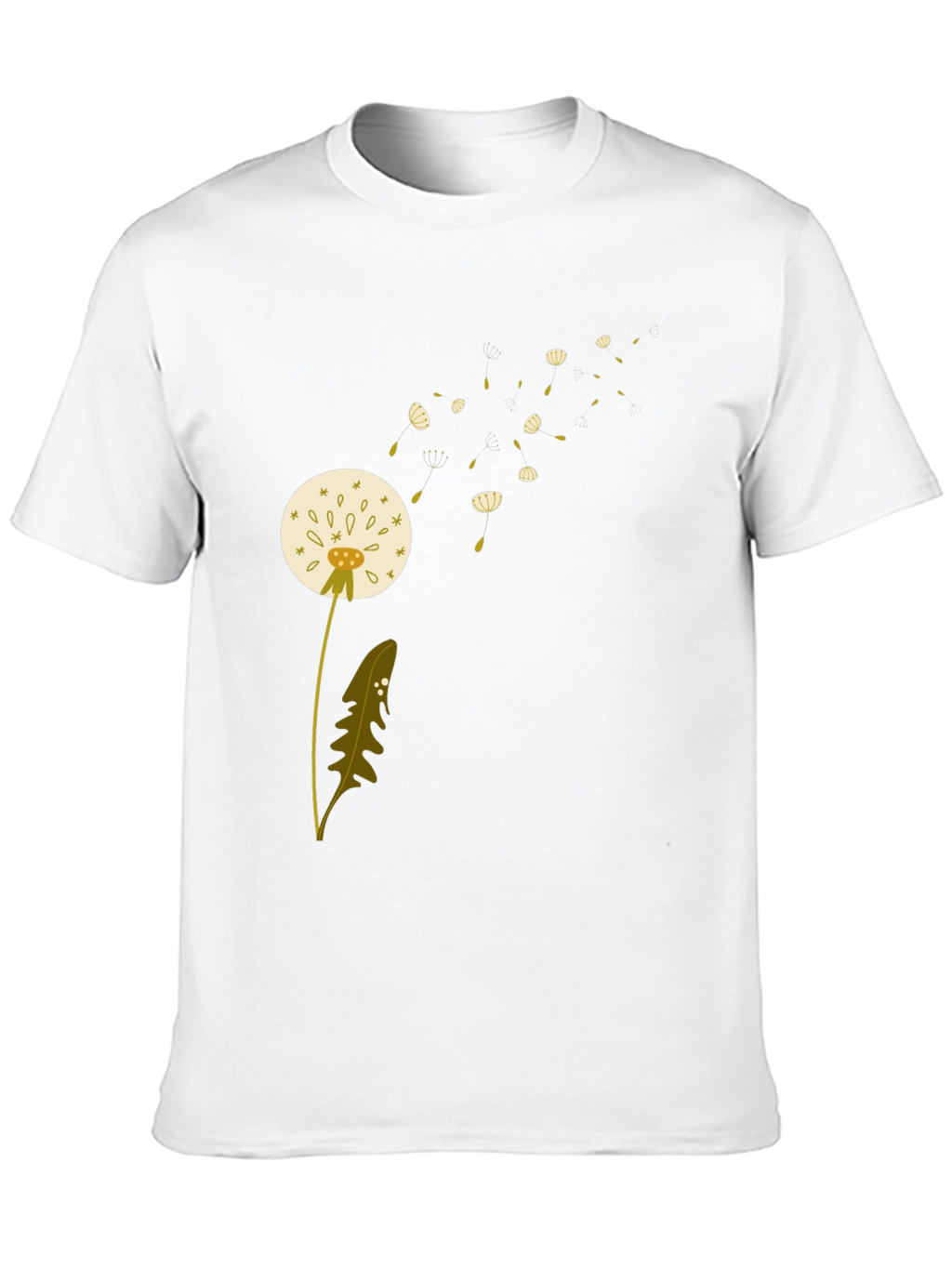 Dandelion Print Black T-Shirt