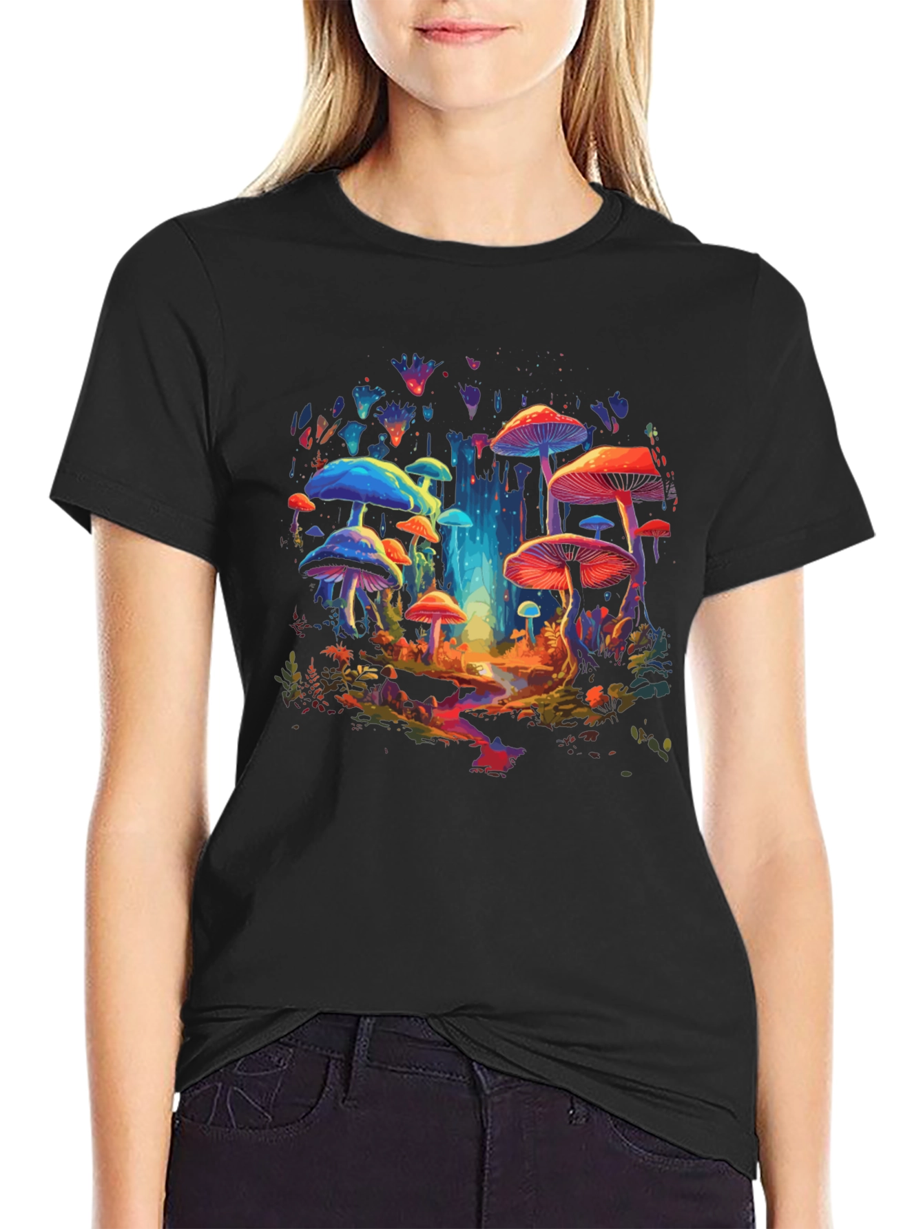 Psychedelic Mushroom T-Shirt - Vibrant Graphic Tee