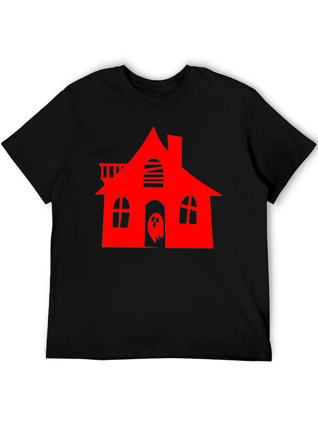 Haunted House Graphic Tee - Halloween Spooky Style