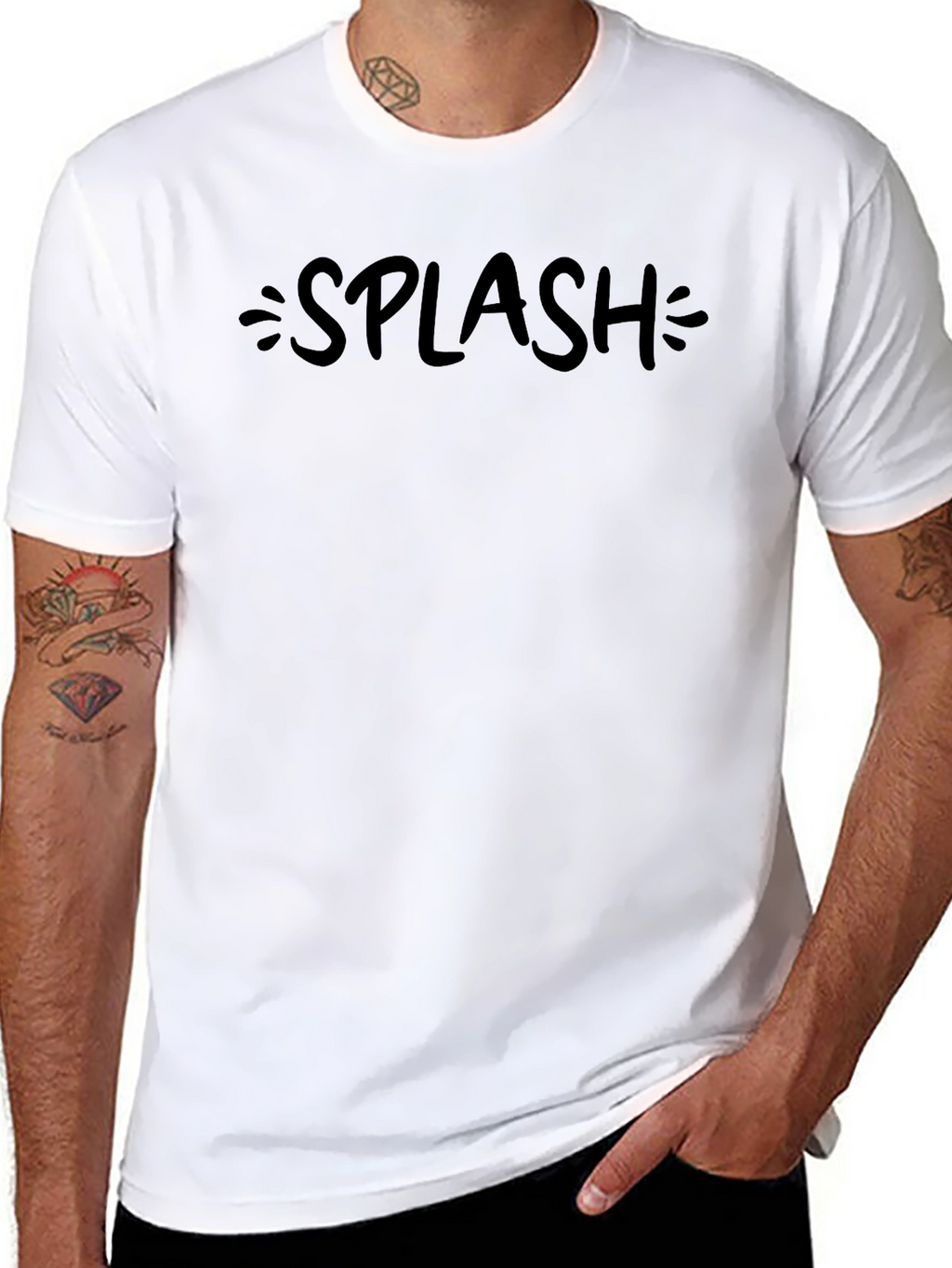 Splash Graphic Tee - Casual Style Soft Cotton Blend