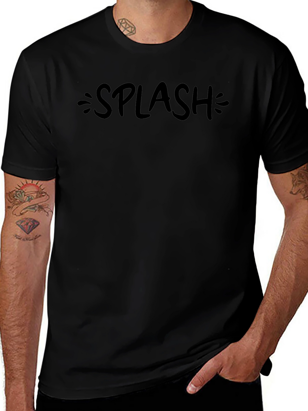 Splash Graphic Tee - Casual Style Soft Cotton Blend