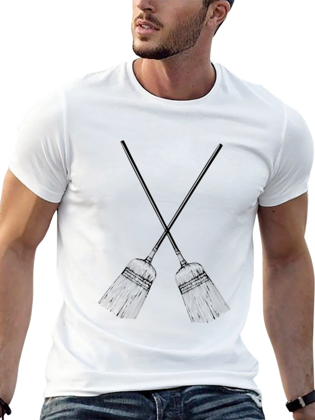 Crossed Brooms Graphic Tee