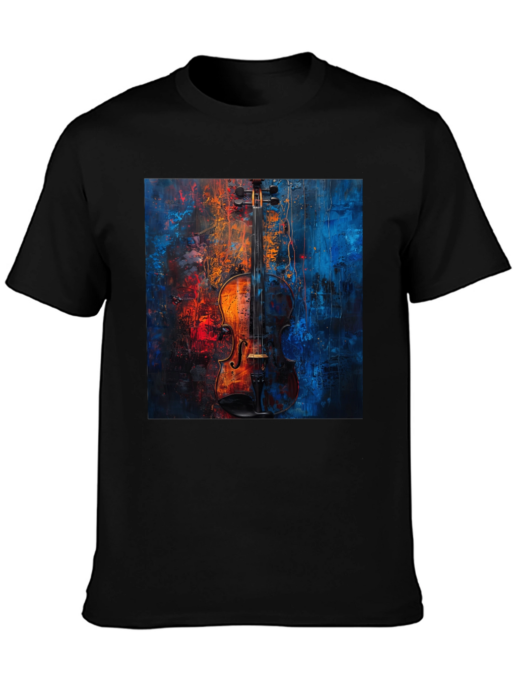 Violin Art Graphic Tee - Musical Expression