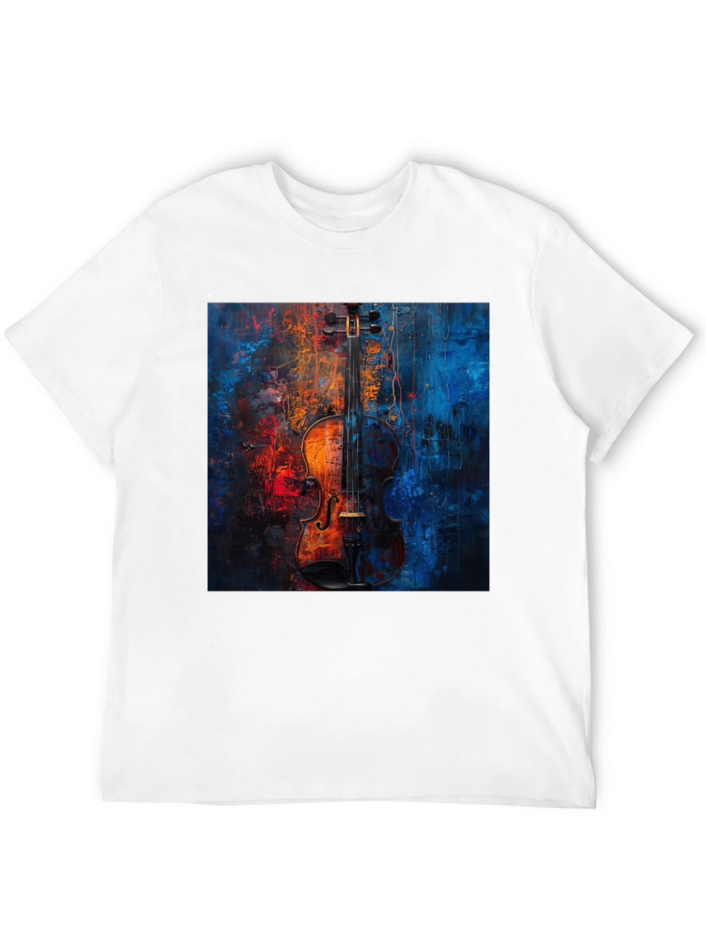 Violin Art Graphic Tee - Musical Expression