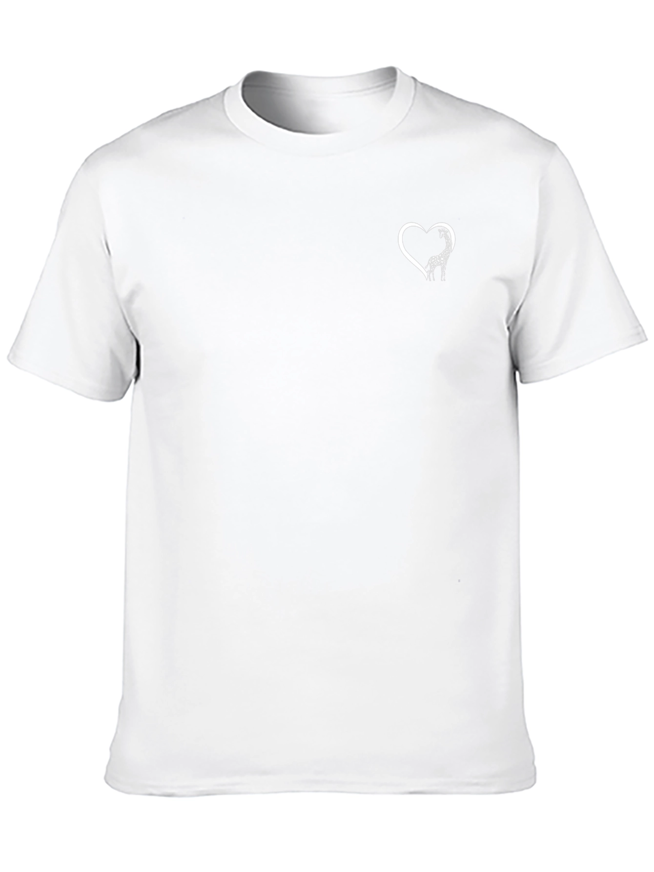 Black Giraffe Heart T-Shirt