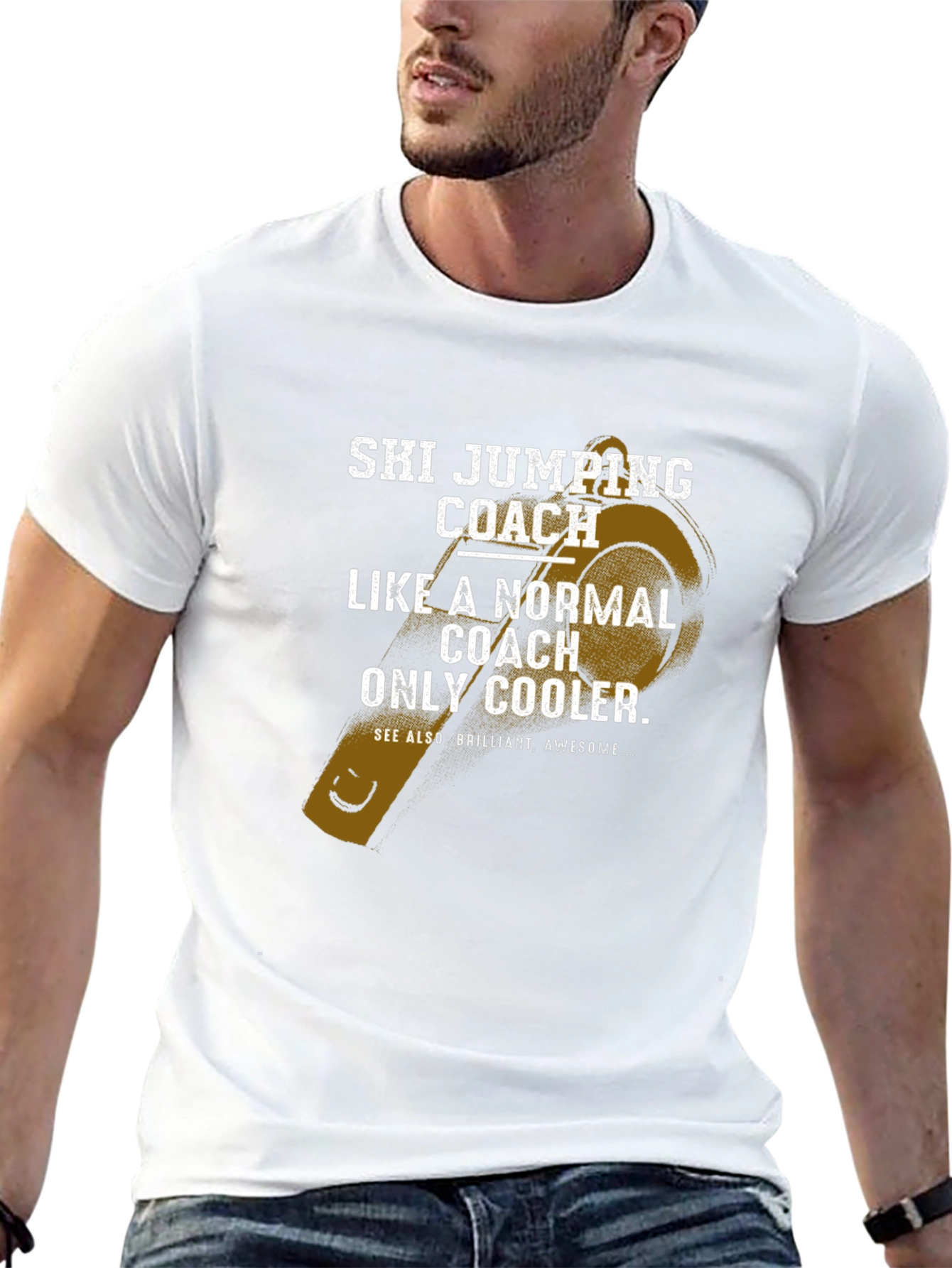 Ski Jumping Coach T-Shirt - Cool Coach Gift