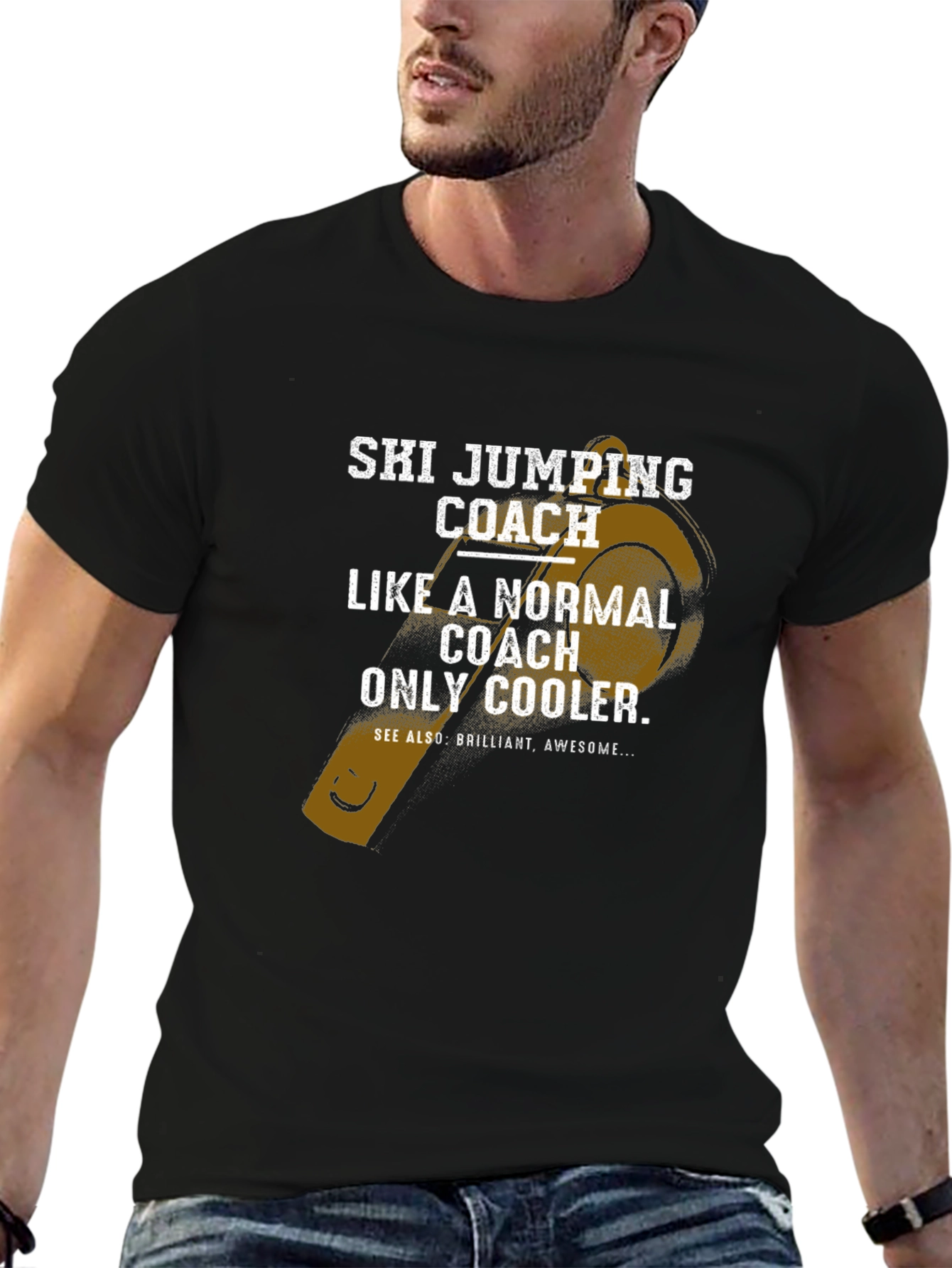 Ski Jumping Coach T-Shirt - Cool Coach Gift