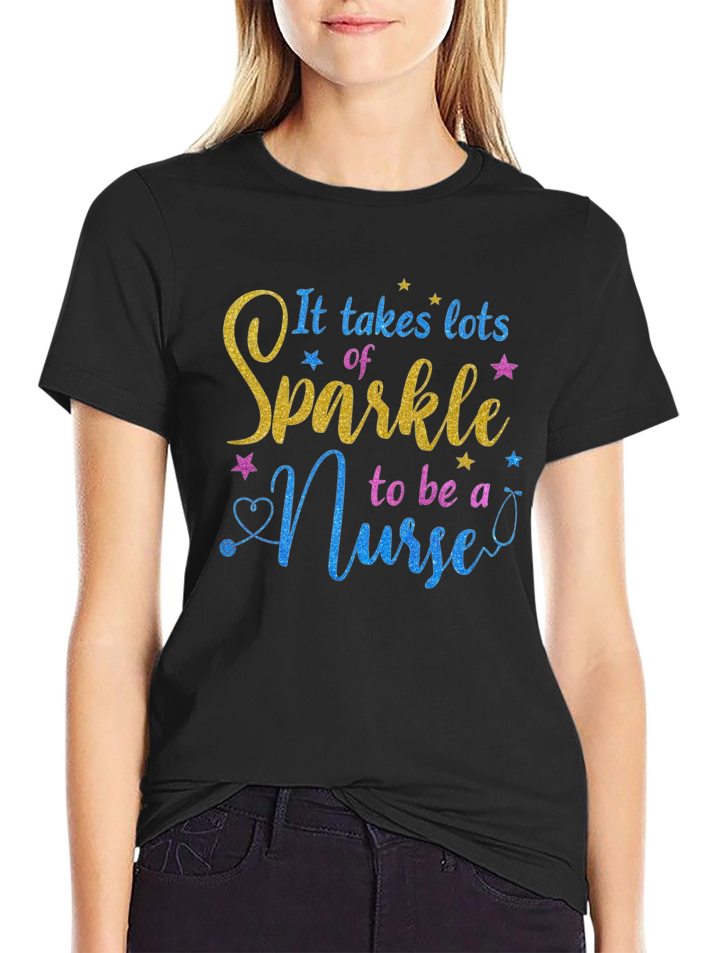 Sparkle Nurse Graphic Tee