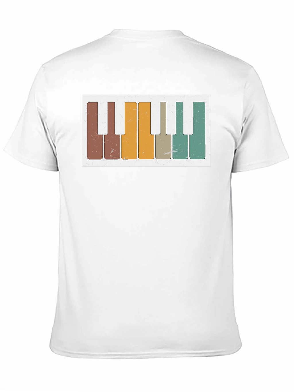 Retro Piano Keys Graphic Tee - Music Lovers T-Shirt