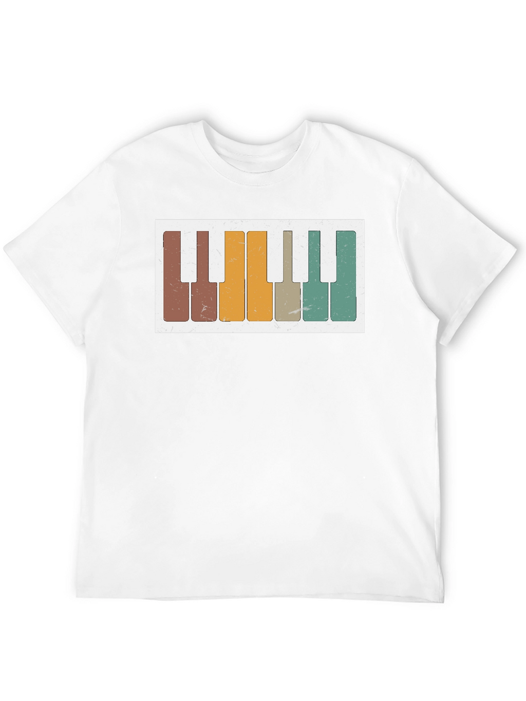 Retro Piano Keys Graphic Tee - Music Lovers T-Shirt