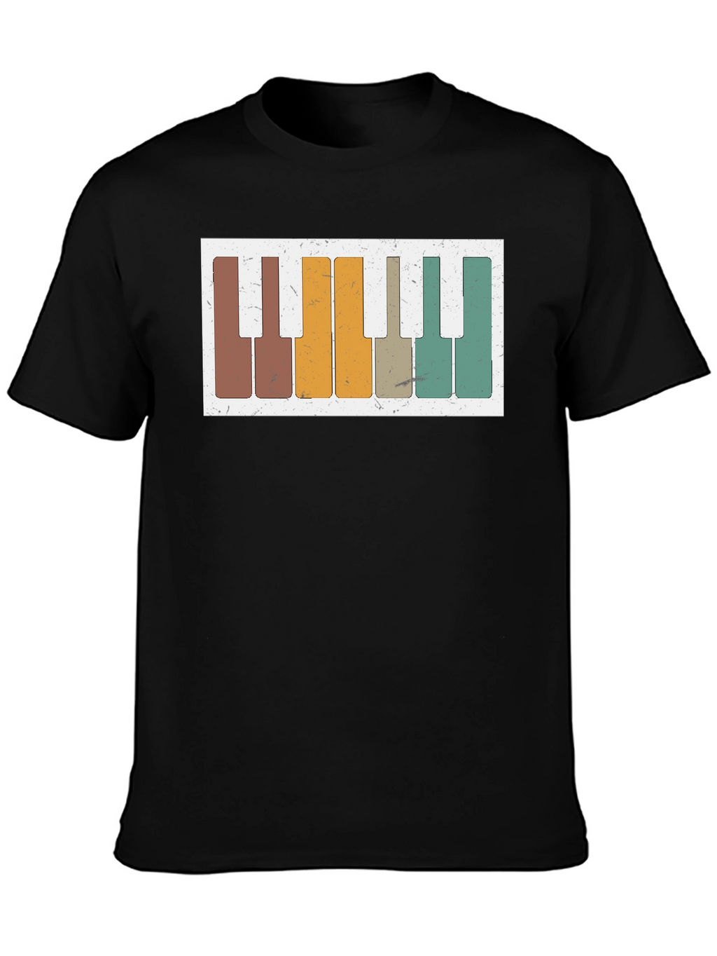 Retro Piano Keys Graphic Tee - Music Lovers T-Shirt