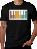 Retro Piano Keys Graphic Tee - Music Lovers T-Shirt