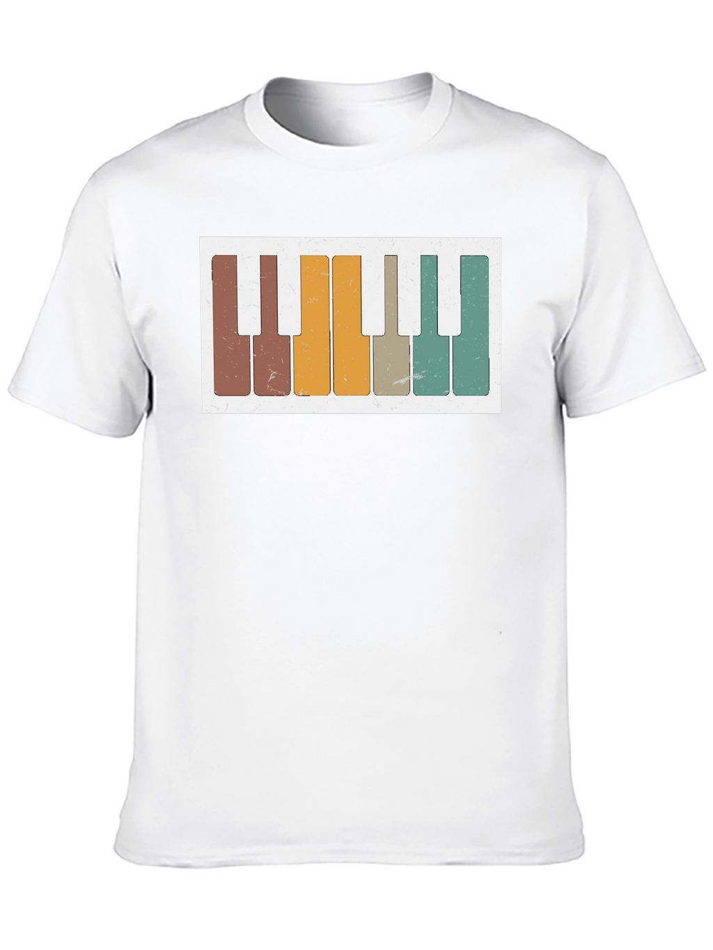 Retro Piano Keys Graphic Tee - Music Lovers T-Shirt