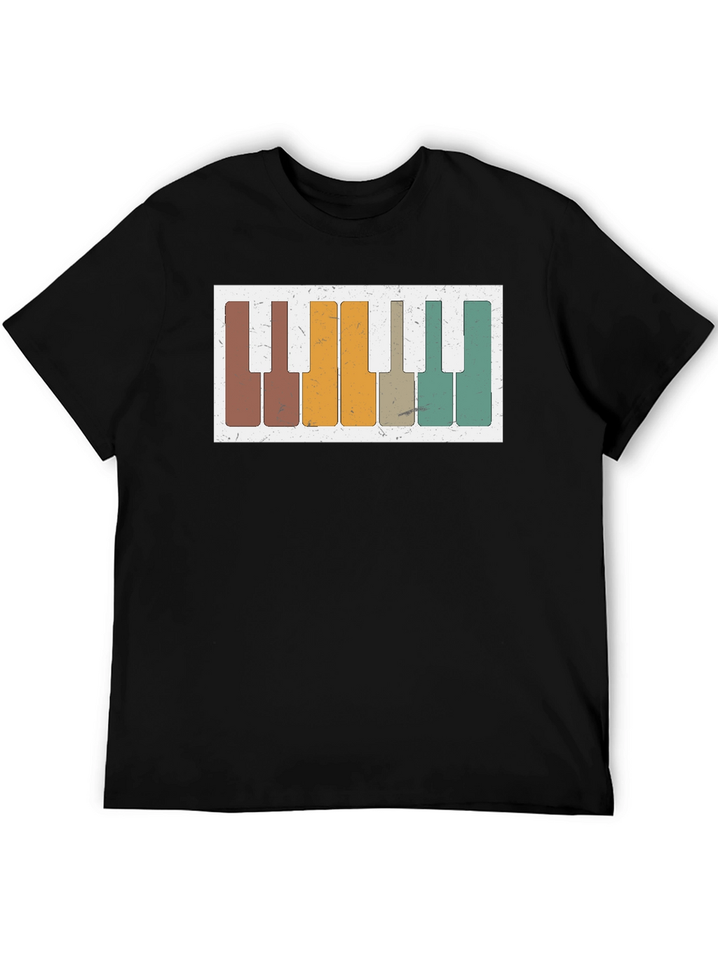 Retro Piano Keys Graphic Tee - Music Lovers T-Shirt