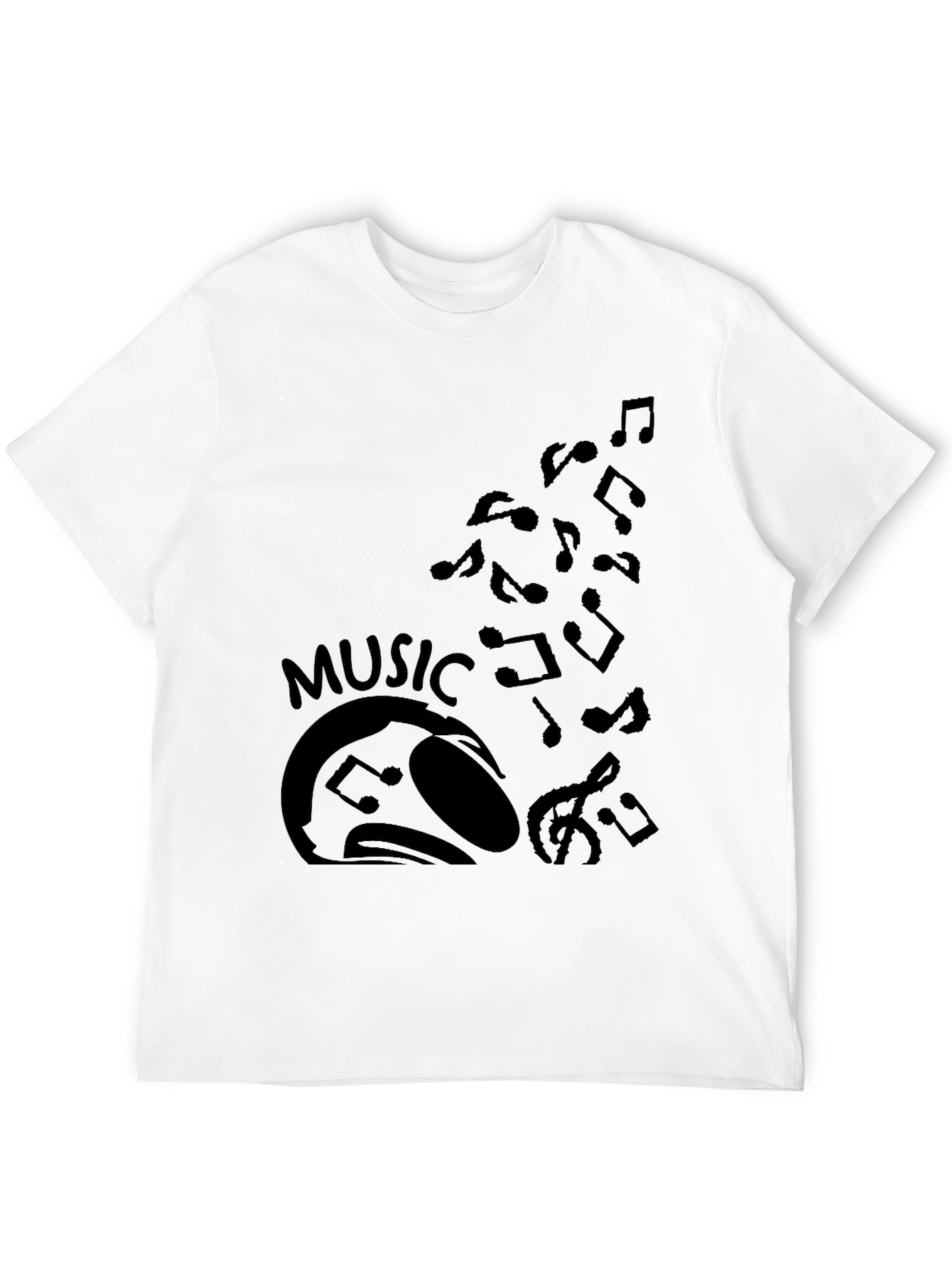 Music Lover Graphic T-Shirt - Black