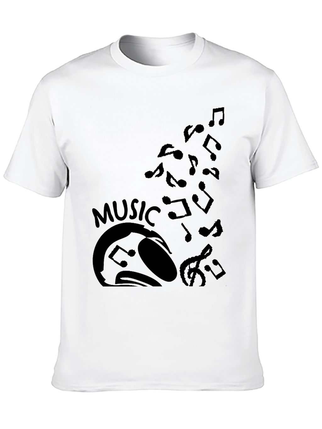 Music Lover Graphic T-Shirt - Black