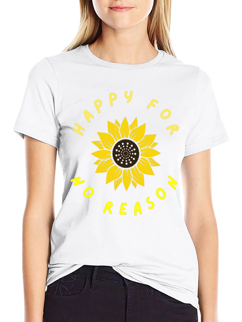 Happy For No Reason Sunflower Graphic Tee