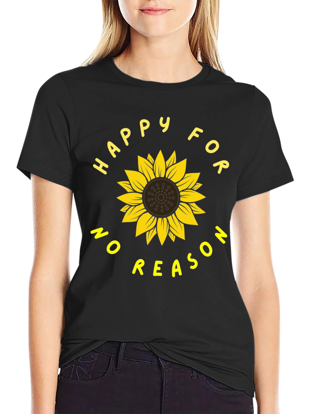 Happy For No Reason Sunflower Graphic Tee