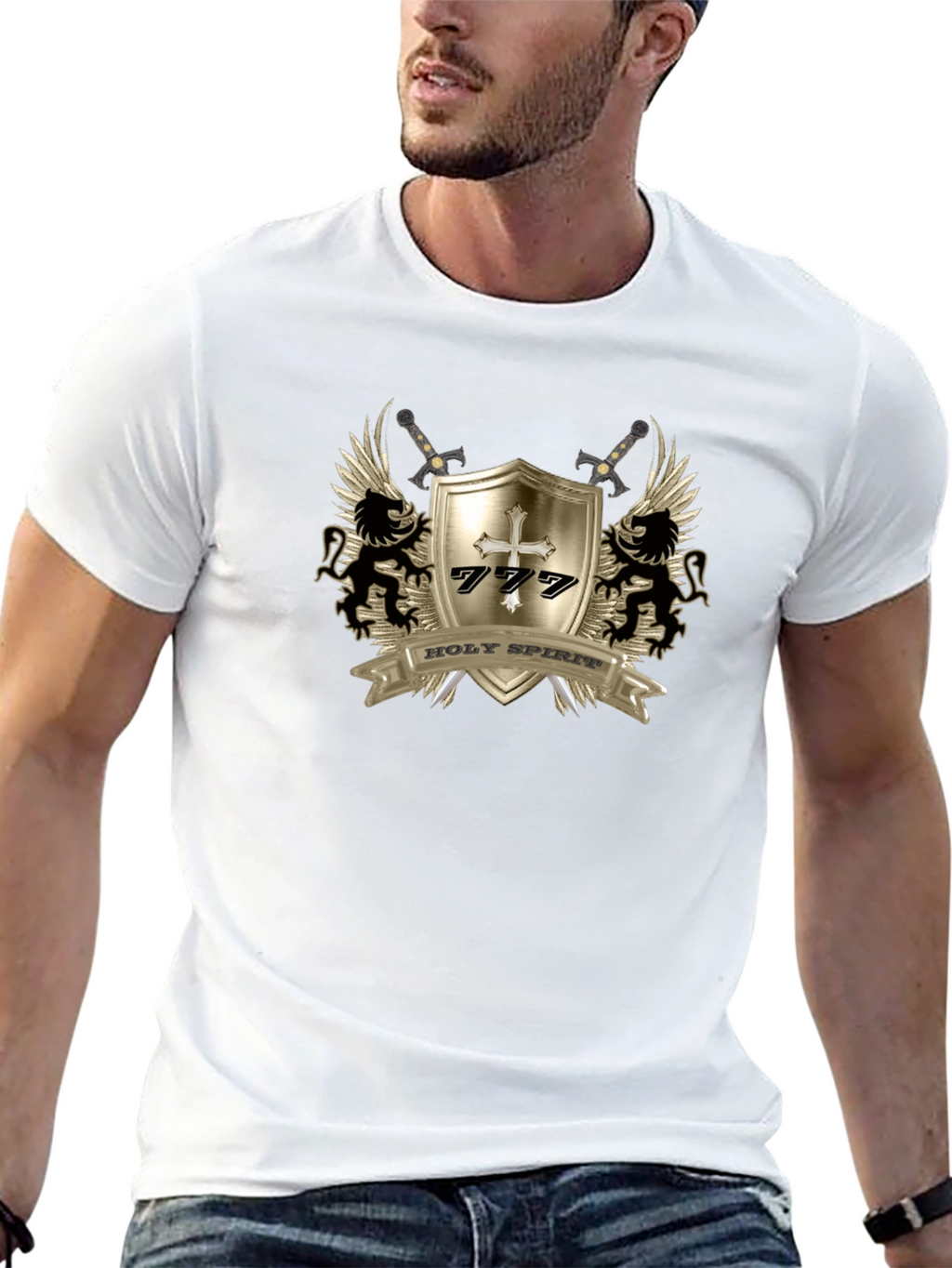 Holy Spirit Crest T-Shirt - Black