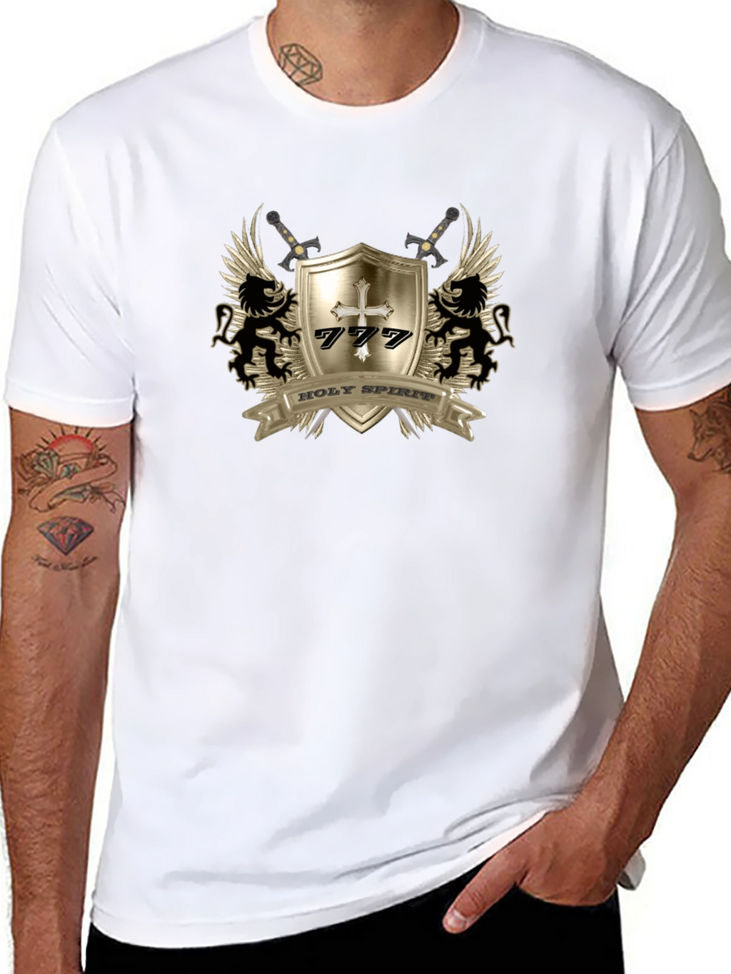 Holy Spirit Crest T-Shirt - Black