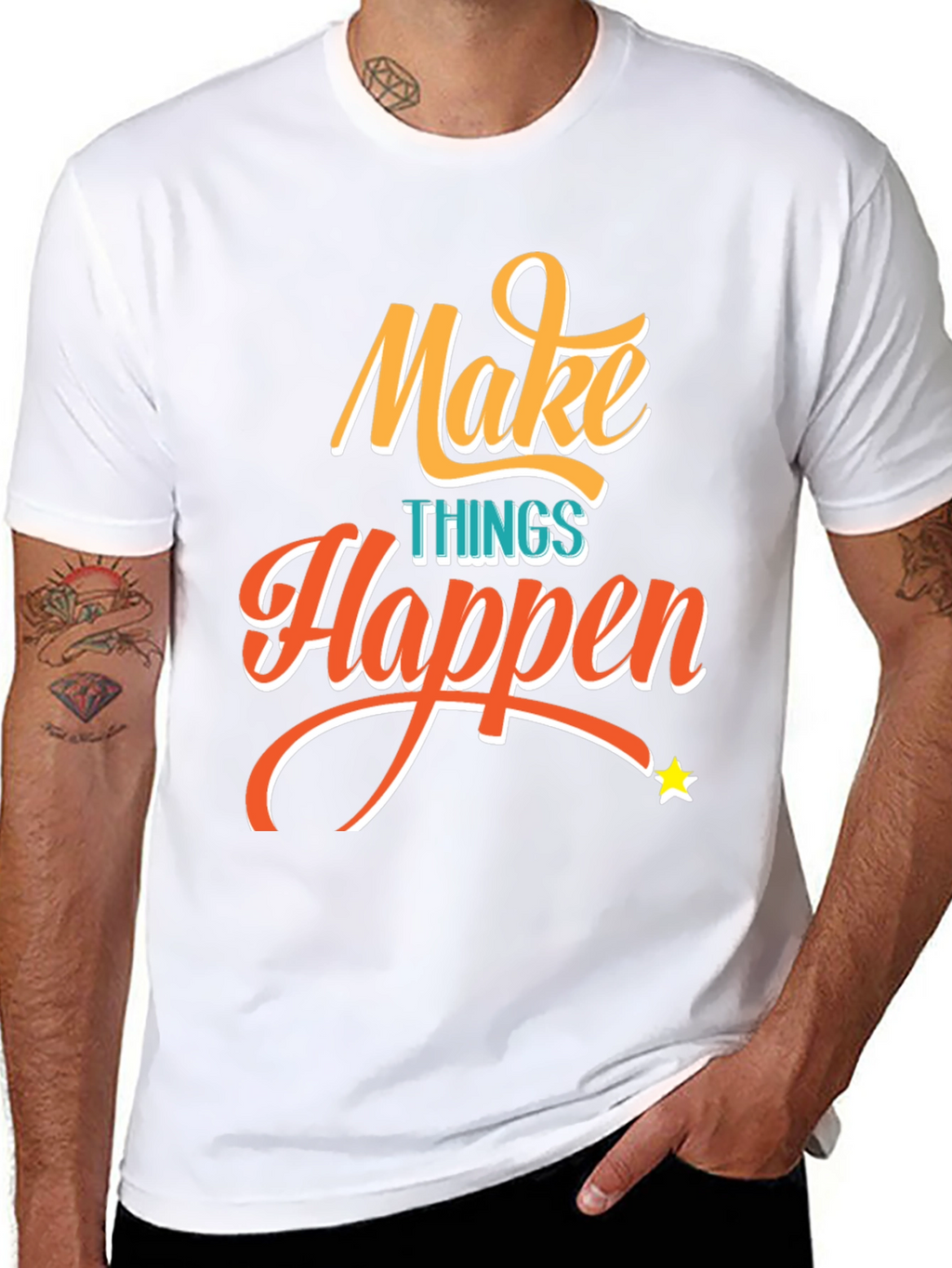 Make Things Happen Graphic Tee - Black T-Shirt