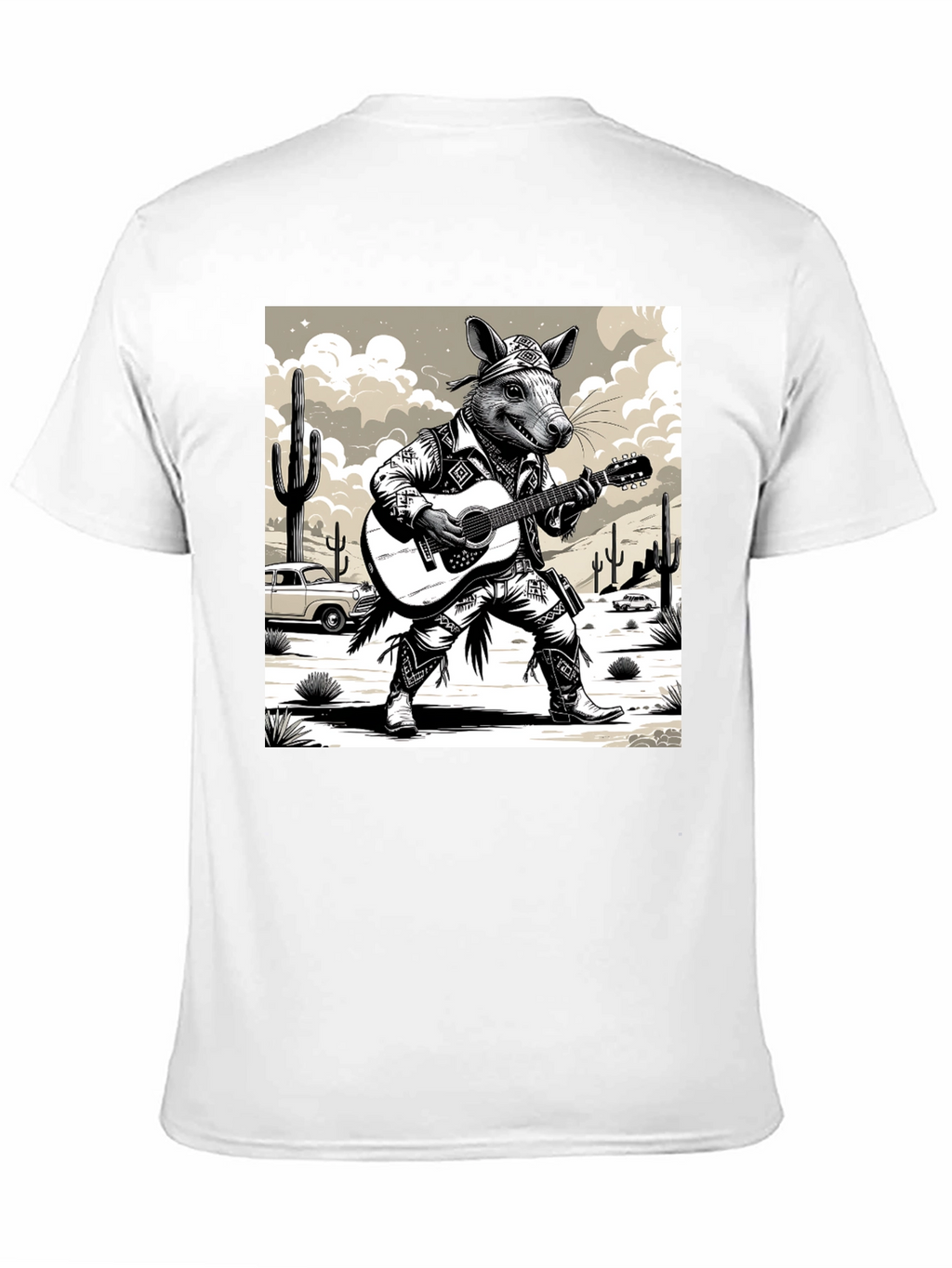Rat Cowboy Playing Guitar T-Shirt
