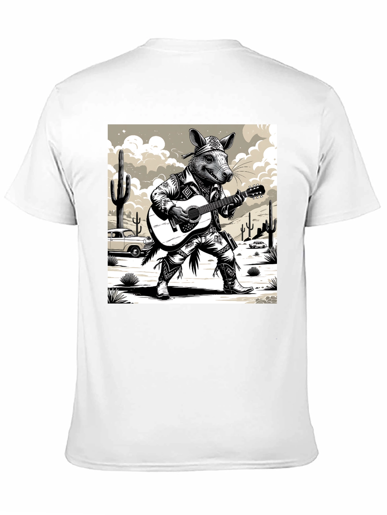 Rat Cowboy Playing Guitar T-Shirt