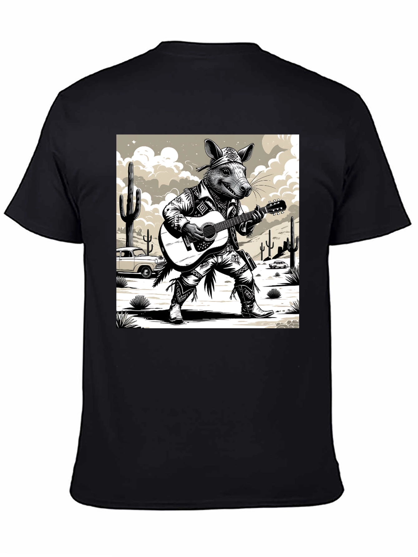 Rat Cowboy Playing Guitar T-Shirt
