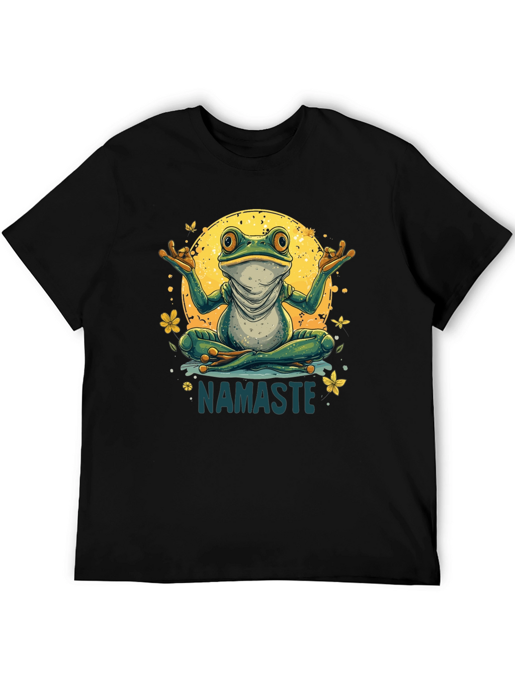 Namaste Yoga Frog Graphic Tee - Relaxed Fit