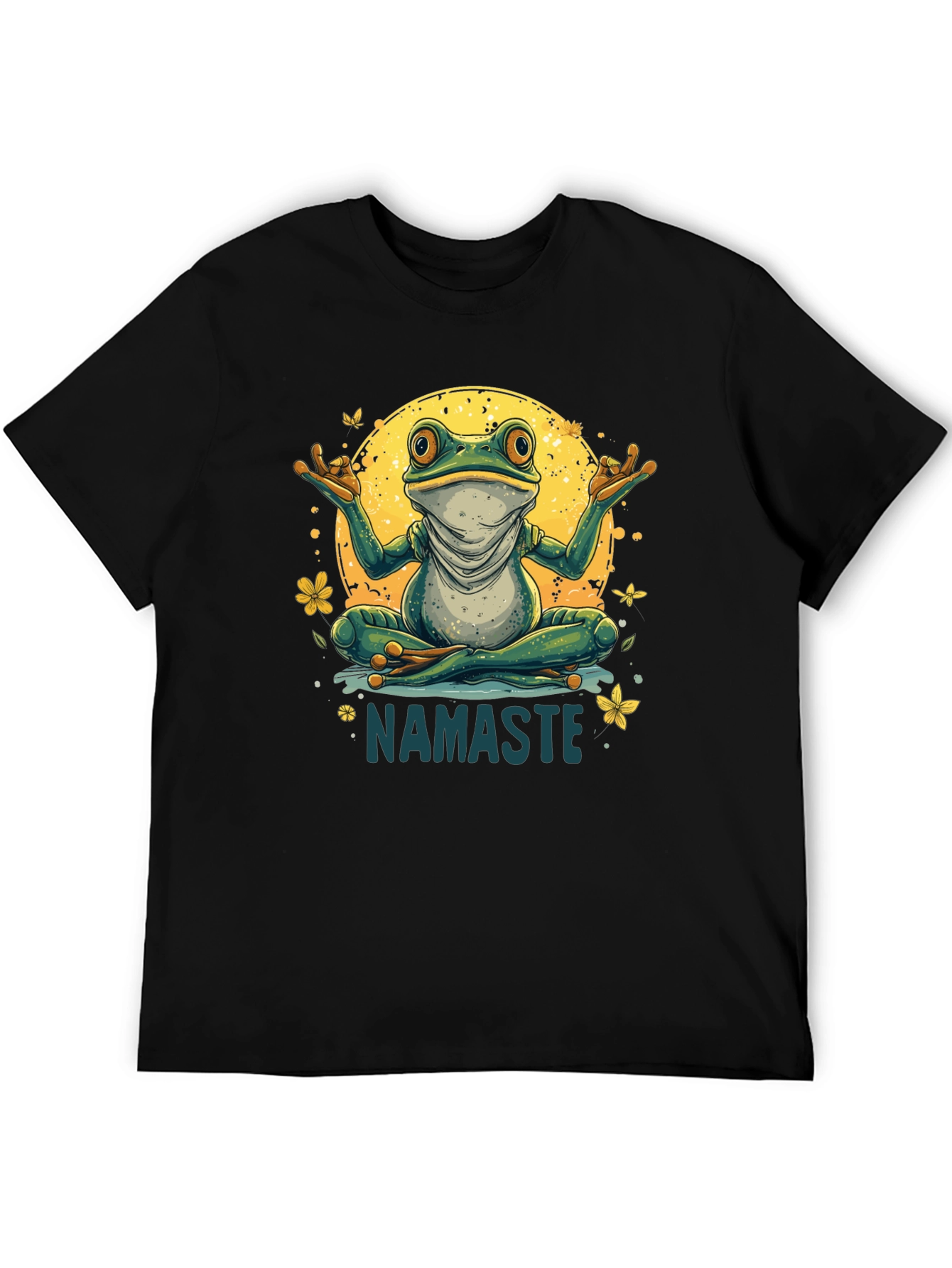 Namaste Yoga Frog Graphic Tee - Relaxed Fit